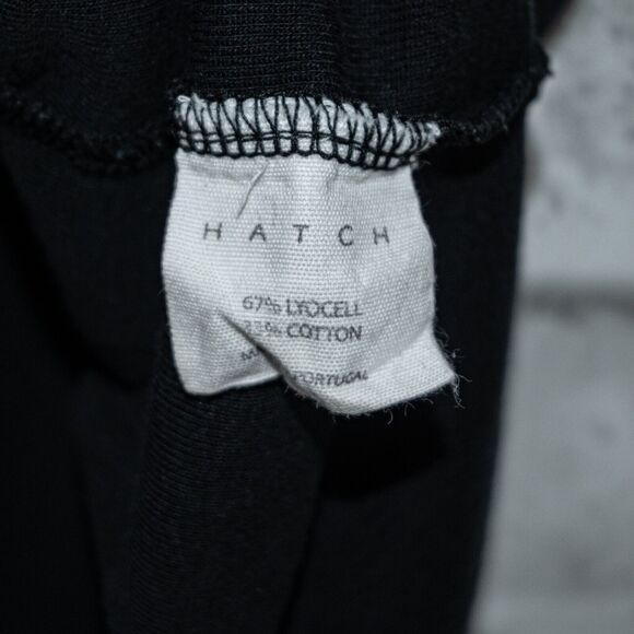 HATCH Maternity Women's Scoop Neck Tee in Black lyocell cotton sz 1 - Picture 5 of 9